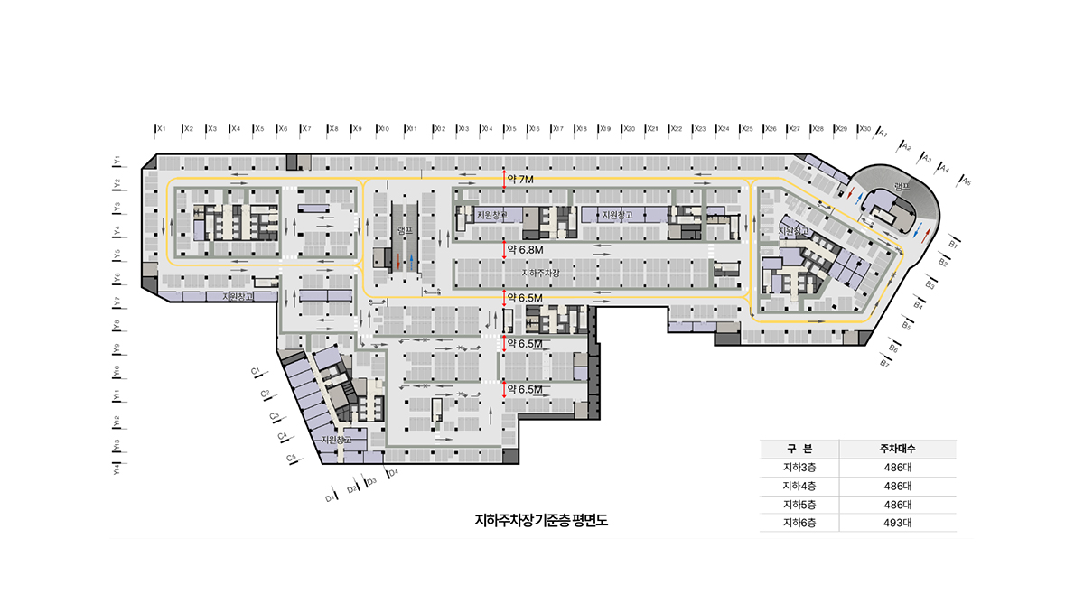 지하 기준층 평면도